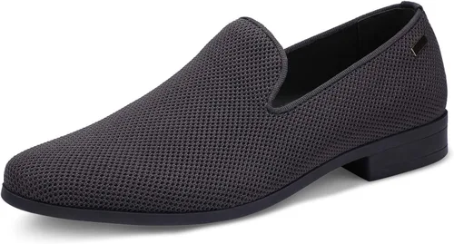 Vista 12 de UUBARIS Mocasines de vestir para hombre de esmoquin, zapatos sin cordones