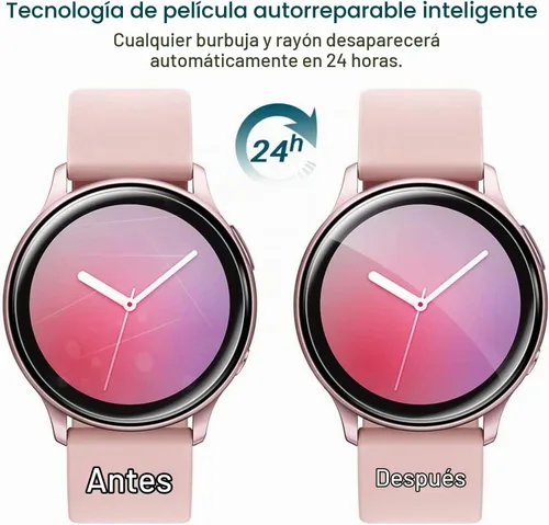 Vista 5 de Lamshaw Protector de pantalla universal redondo para reloj, [paquete de 6] película transparente de TPU de cobertura completa, antiarañazos 1.142 in