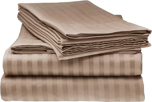 Vista 16 de Juego de sábanas de algodón 100 % 6 piezas de 400 hilos de lujo juego de sábanas para cama (color)