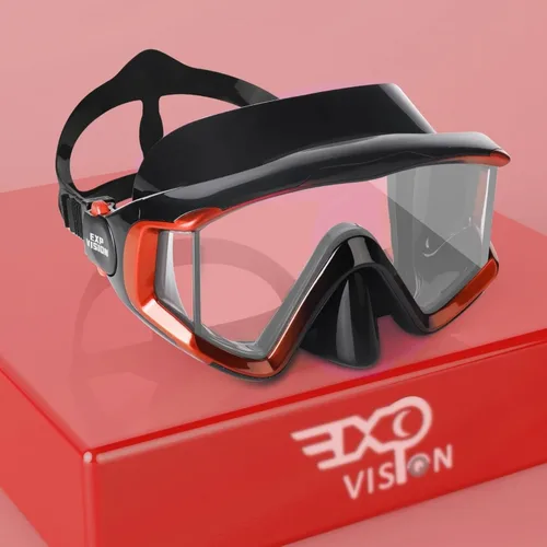 Vista 16 de Máscara de buceo Pano 3 para adultos, máscara de esnórquel de vidrio templado, máscara de natación antivaho sin fugas, gafas de natación con Azul