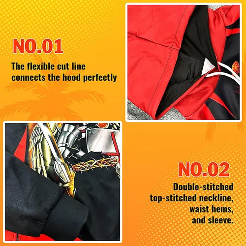 Vista 3 de Sudaderas con capucha personalizadas con estampado 3D, sudaderas con cremallera, sudadera con capucha de boliche, sudaderas, Navidad
