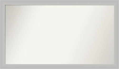 Vista 9 de Amanti Art Silver Bathroom Mirror for Over Sink, 26x45 Custom Made Marred Pewter Rectangle Vanity Mirror, Oversize Casual Wood Frame, Hangs Estaño