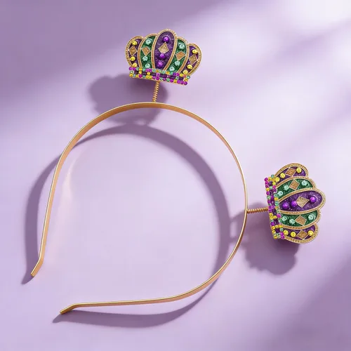 Vista 5 de MOLOCH Diadema de Navidad con lazo de Navidad, diadema de borla roja y verde, diadema de carnaval, disfraz de Navidad, accesorios para el cabello