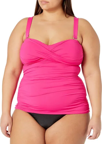 Vista 3 de Anne Cole Tankini para mujer, Rosado