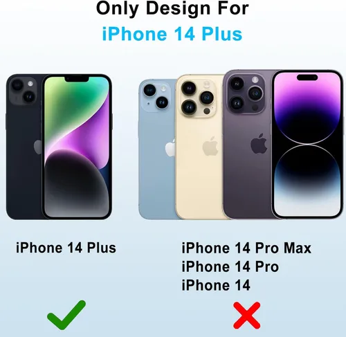 Vista 2 de Funda con Clip para Cinturón Compatible con iPhone 14 Plus Defender Case con Soporte Giratorio de 360° - Protección de Servicio Pesado Anti-Caídas A