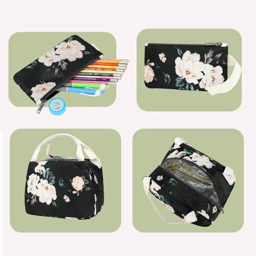 Vista 12 de Bluboon Juego de mochila para adolescentes, mochila escolar para niñas, lonchera y lápices, bolsas para estudiantes, 3 en 1