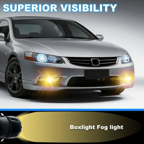 Vista 2 de Luces antiniebla aptas para Honda Accord 2014 2013 2015 4 puertas sedán luces antiniebla con bombillas halógenas e interruptor y kit de cableado