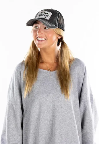 Vista 5 de Funky Junque Gorra de béisbol unisex con parche vintage envejecido, para papá