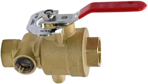Vista 2 de Válvula, Prueba y drenaje, Latón, 1" Hembra NPT, 1" Hembra NPT, Tamaño del orificio 1/2" (K5.6), Fast Fire Parts
