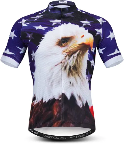 Vista 165 de Weimostar Hombre Ciclismo Jersey Manga Corta Bicicleta Ropa Multicolor Diamante