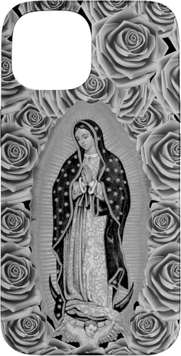 Vista 6 de Funda para iPhone 14 Pro Max Our Lady Virgen De Guadalupe Virgen María Floral