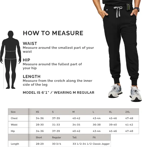 Vista 6 de FIGS Tansen - Pantalones deportivos para hombre, ajuste delgado, 5 bolsillos, elástico en 4 direcciones, pantalones quirúrgicos antiarrugas