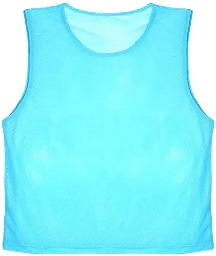 Vista 5 de Chalecos de entrenamiento de fútbol para niños Scrimmage Jerseys baberos Pinnies para juegos de equipo y prácticas de hockey sobre campo - 12