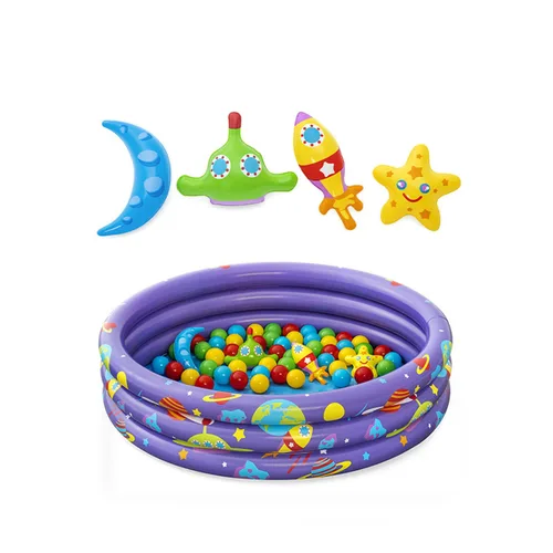 Vista 2 de Bestway Piscina Hinchable Infantil 3 Aros con Bolas 102x25 cm +2 Años Interior y Jardin 52466