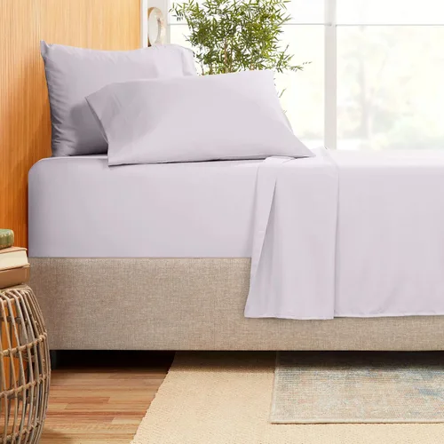 Vista 17 de Juego de ropa de cama de 800 hilos de 4 piezas, 100% algodón egipcio, sábana bajera de algodón de fibra larga, se adapta a colchones de hasta 12
