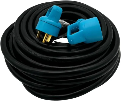 Vista 4 de Cable de extensión RV/EV de 50 pies y 30 amperios para TT-30P a TT-30R