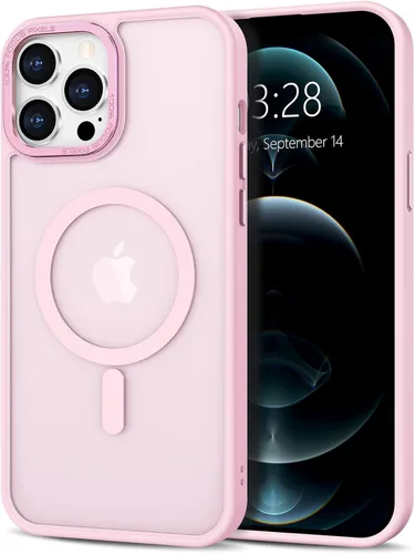 Vista 353 de Anuck - Funda magnética para iPhone 11 compatible con MagSafe, carcasa trasera mate translúcida dura, borde de TPU, delgada, resistente a impactos