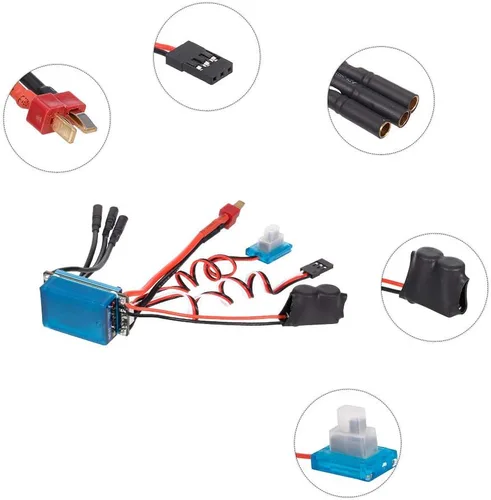 Vista 4 de GoolRC 2435 4800KV 4P Motor sin escobillas ni sensores con 25 A sin escobillas ESC (controlador de velocidad eléctrico) para 1/16 1/18 RC camión