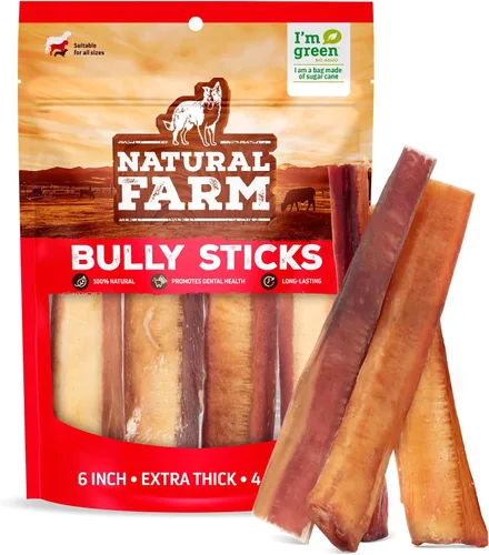 Vista 13 de Natural Farm Golosinas de colágeno trenzadas para perros (30 cm, paquete de 6), palitos de colágeno, golosinas naturales para perros, de larga