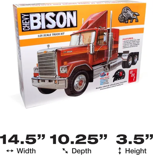 Vista 5 de AMT Chevrolet Bison Tractor convencional 1:25 Kit