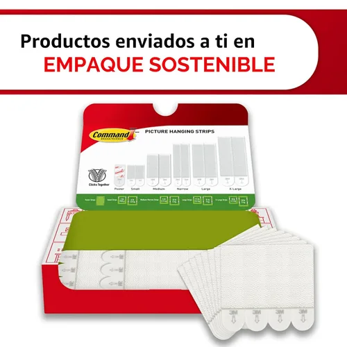 Vista 10 de Command Picture Hanging Strips, Sostiene hasta 12 lbs., 16 pares (32 tiras), uso en interiores