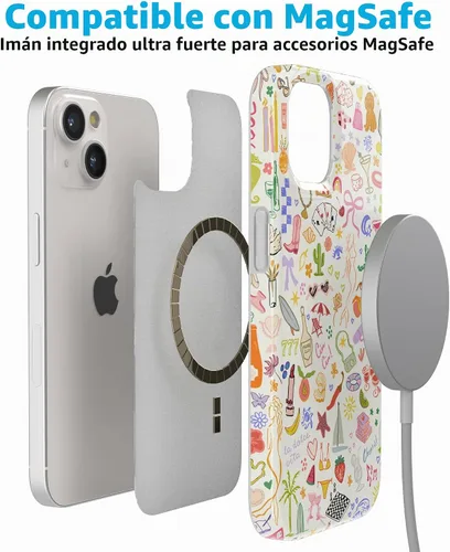 Vista 3 de Casely Funda para iPhone 15 Todas las cosas divertidas Diversión en días laborables Compatible con MagSafe Diseño clásico de carcasa