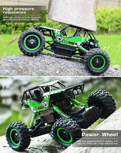 Vista 3 de Double E Automóviles de control remoto 1:18 de doble motor recargable para camionetas 4x4 todoterreno