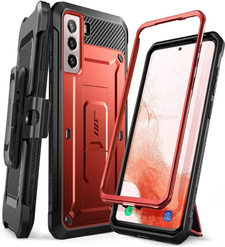 Vista 10 de SUPCASE Funda para Samsung Galaxy S22 con soporte (Unicorn Beetle Pro), [clip de cinturón integrado] Resistente de cuerpo completo de doble capa