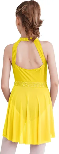 Vista 14 de CHICTRY Kids Girls Sparkly Rhinestone Ballet Gymnastics Leotards Modern Lyrical Dance Costume