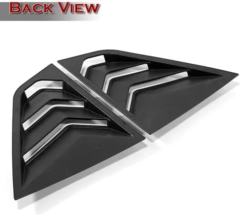 Vista 4 de 2 rejillas de ventilación de plástico ABS para ventana lateral trasera, compatible con Nissan 370Z 2009-2020, 2010 2011 2012 2013 2014 2015 2016