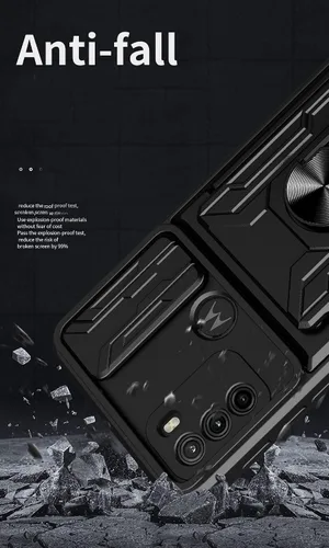 Vista 15 de CCSmall - Funda para Motorola Moto G60 con tarjetero para cámara LJK color negro