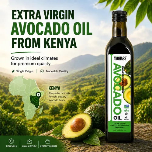 Vista 2 de Aceite de aguacate Avohass orgánico virgen extra Cocina diaria y acabado a 400 F; sabor mantecoso, delicado; sin OMG, Kosher; botella de vidrio