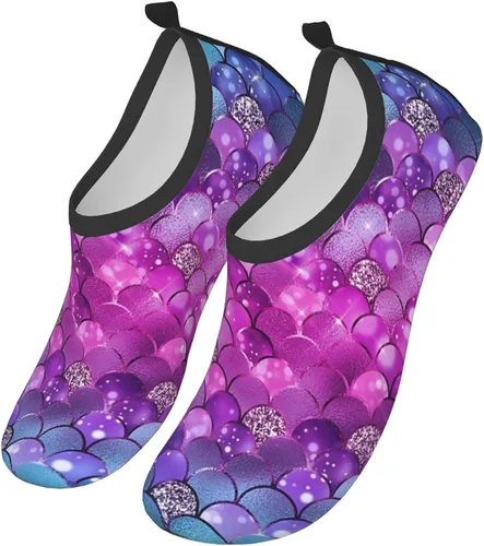 Vista 2 de Star Rainbow Unicorn Burning Water Shoes Barefoot Aqua Quick-Dry Socks Yoga Swim Beach Slip-On Socks for Women Men
