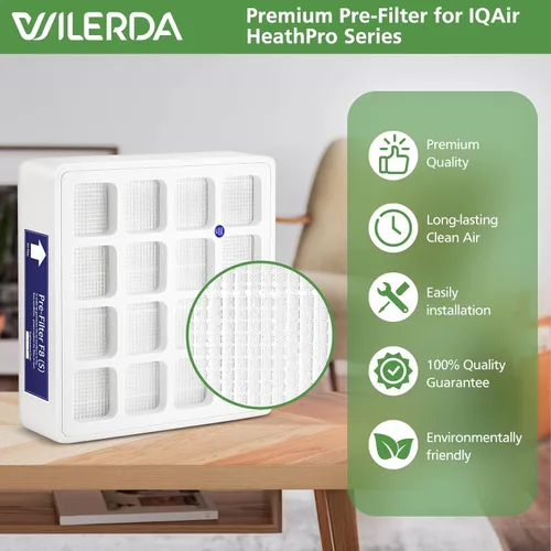 Vista 6 de Para PreMax Pre-filtro de repuesto compatible con IQAir HeathPro Series H13 True HEPA Filtro de repuesto de primera etapa