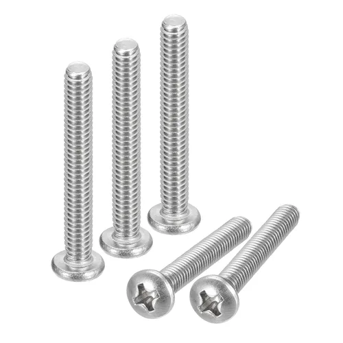 Vista 63 de uxcell Tornillos de máquina de cabeza redonda de 1/4-20x1, tornillo de acero inoxidable 304 18-8, accionamiento Phillips, totalmente roscado