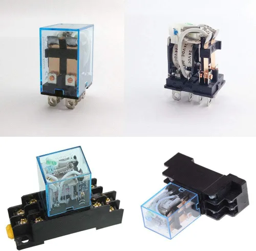 Vista 5 de Ximimark 5Sets DC 12V bobina Relé LY2NJ HH62P JQX-13F DPDT 8 Pin 10A con base de zócalo