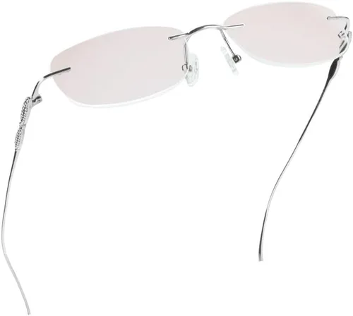 Vista 7 de LifeArt Pure Titanium Frame Glasses/Blue Light Blocking Reading Glasses, Reduce Eyestrain, Stylish for Men and Women