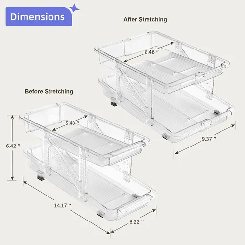 Vista 5 de Ynelyase Organizador dispensador de latas de soda para refrigerador y soportes para latas de burbujas, amplio ajustable