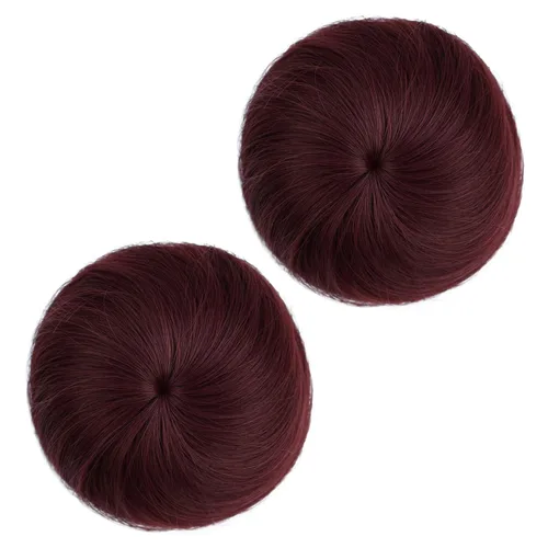 Vista 12 de 2 extensiones de moño de cabello, accesorio de peluca, extensiones de cabello rizado y ondulado, extensiones de cabello recogido, extensión de moño
