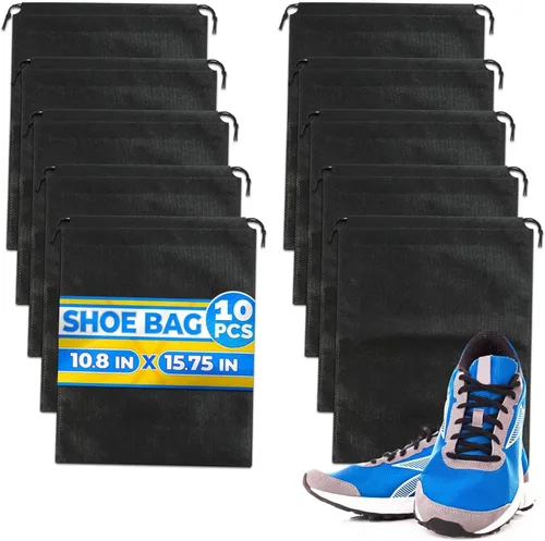 Vista 11 de 10 piezas de bolsas pequeñas de malla – Bolsas de nylon de malla con cordón de 11.8x7.48" – Ligeras, transpirables, reutilizables