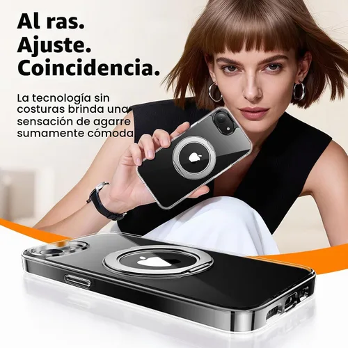 Vista 7 de Funda con soporte de anillo de 360° para iPhone 16E/17E con 2 protectores de pantalla, compatible con MagSafe, antiamarilleo y resistente a