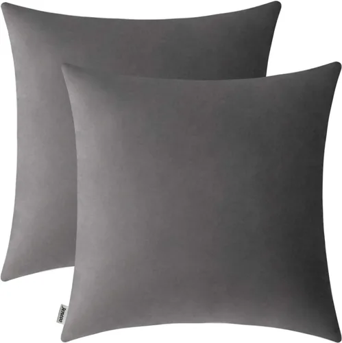 Vista 45 de Jeneoo Juego de 2 fundas decorativas para cojines de terciopelo suave y cómodo, funda sólida para cojín de sofá, decoración