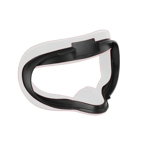 Vista 6 de VR Silicone Face Cover for Oculus Quest 2 Headset with Protective Lens Cover Accessories Sweat Proof (Black and White)