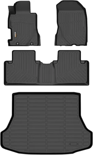 Vista 10 de Alfombrillas para todo tipo de clima y forro de carga para Volkswagen Atlas 2018-2026 (asientos de 6 pasajeros), juego completo de 3 filas