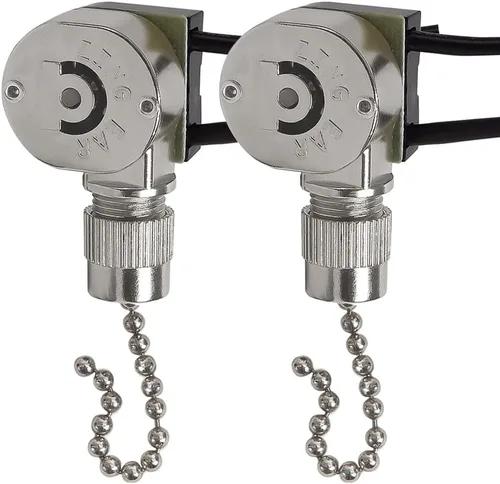 Vista 12 de Zing Ear ZE-109M - Interruptor de cable de cadena para ventiladores de techo, lámparas y luces de pared, interruptor de cadena de tracción de latón