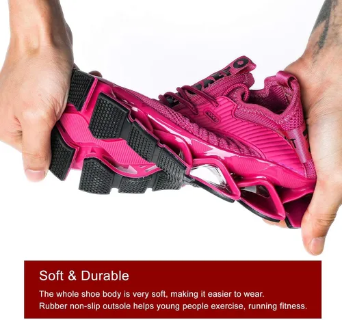 Vista 7 de Vooncosir - Zapatos de correr para mujer, cómodos, a la moda, antideslizantes, para el trabajo, zapato deportivo para caminar, zapatos atléticos