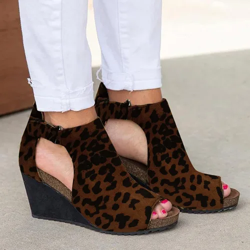 Vista 5 de Summer Sandals for Women Ladies Fashion Solid Wedges Casual Roman Shoes Sandalsias con tachuelas para mujer