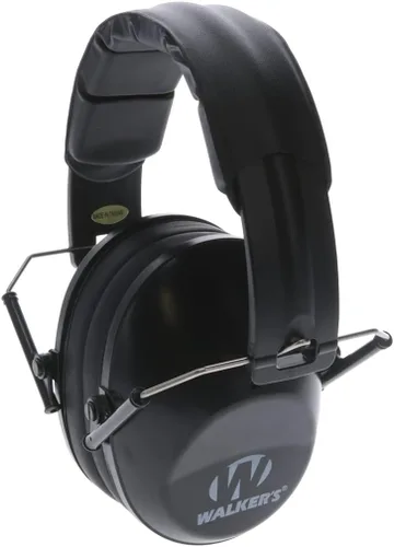 Vista 2 de Walker's Game Ear Protección auditiva, orejera plegable, bajo perfil, negro, lente deportivo de policarbonato, alta calidad, medio marco, nariz
