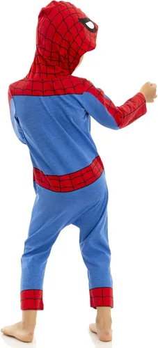 Vista 5 de Marvel Avengers Spider-Man Zip Up Cosplay Coverall Newborn to Little Kid