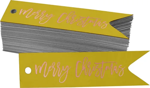 Vista 66 de Etiquetas colgantes con texto en inglés «Merry Christmas» para botellas de papel de aluminio, paquete de 50 unidades Aqua Blue